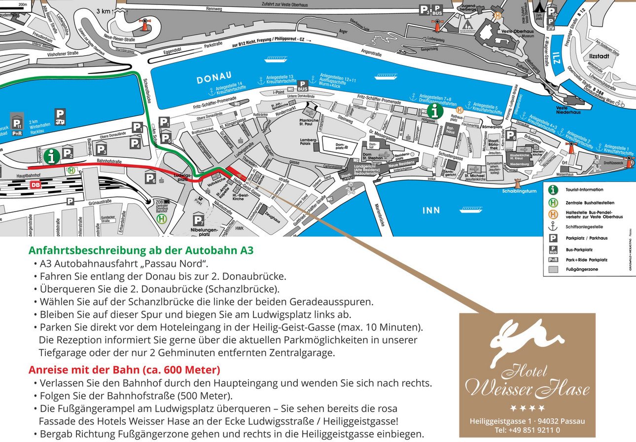 Ihr Weg vom Hauptbahnhof zum Hotel