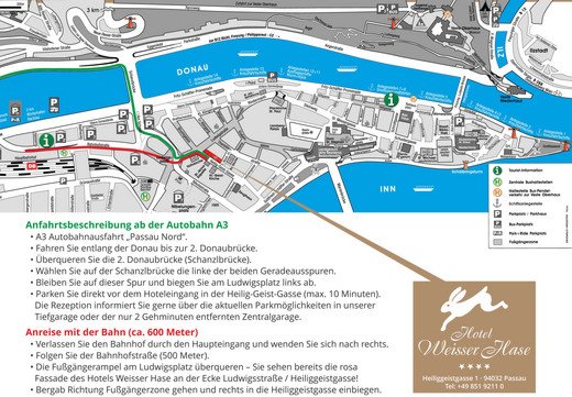 Ihr Weg vom Hauptbahnhof zum Hotel